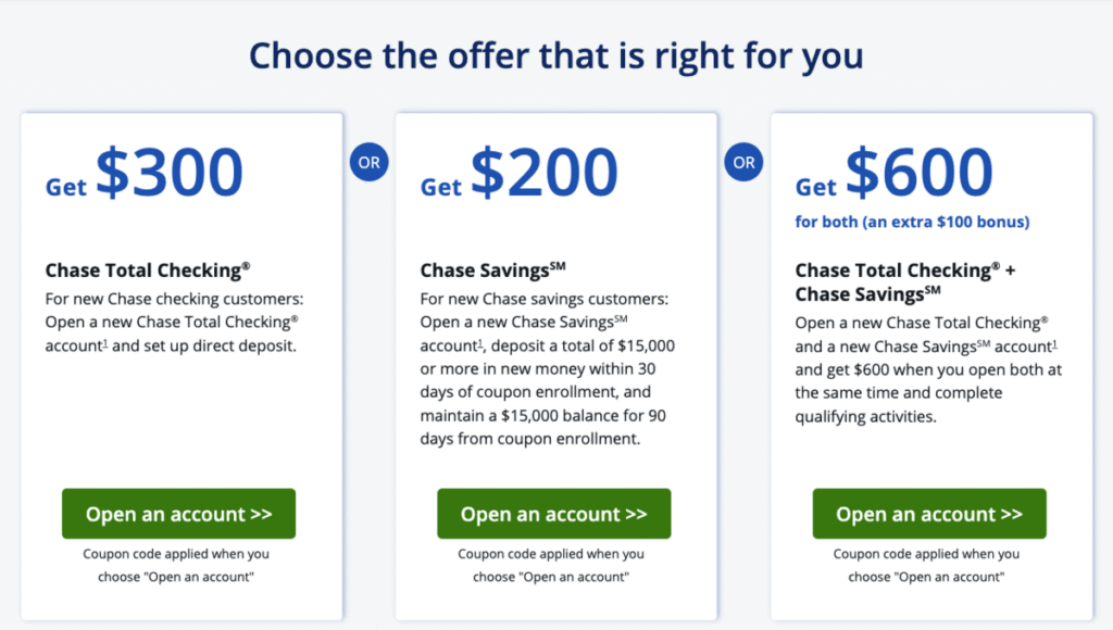checking account offers